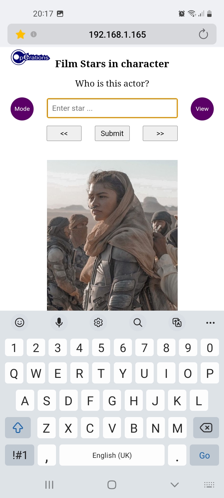 Film Stars Screenshot